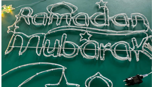 Наружная Водонепроницаемая мусульманская стальная рама с мотивом большой 1*0,6 м звезды Рамадан Мубарак хадж Айд аль-Адха - Product Image 2