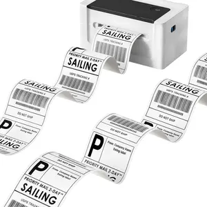 中国工厂价格批发4*6运输标签纸热标签卷不干胶均匀涂层深色图像热标签