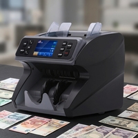 Contador de Billetes Automático de Grado Bancario con Pantalla LED, Contador de Valor Multidivisa, Clasificador de Billetes de Alta Velocidad de 1500 Piezas/Minuto