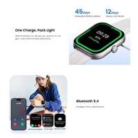 Montre HAYLOU Faro Control Longue autonomie (11-30 jours) TFT, moniteur d'activité physique, moniteur de fréquence cardiaque, étanche, silicone, alarme, réponse aux appels