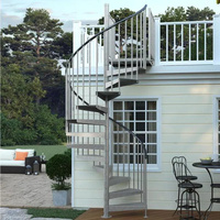 Escalier en colimaçon en acier galvanisé pour extérieur, escalier en spirale rond pour projet
