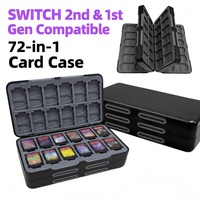 Étui de rangement portable grande capacité en ABS pour cartes de jeu Switch 2, coque rigide antichute pour cartes de jeu Switch