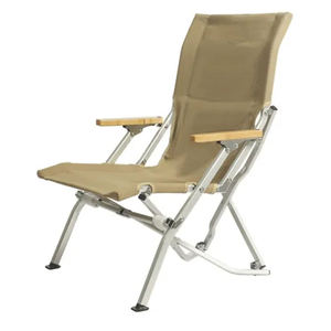 Chaise de camping pliable légère en alliage d'aluminium noir portable pour le camping en plein air, la pêche, la randonnée, le pique-nique, la plage - Product Image 1