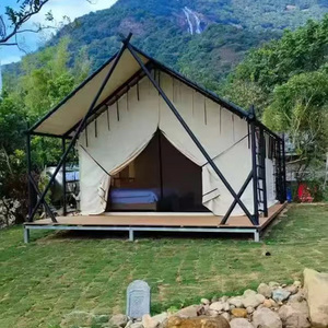 Luxury Outdoor Glamping Hotel <b>Tents</b> Straight Bracing Type Oxford Waterproof 6m for Camping Resort <b>Tent</b> Glamping Lodge Wit - Product Image 2