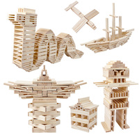 Juego de Construcción de Bloques de Madera Kapla, 40 Piezas, Tema de Animales y Naturaleza, Juguete Educativo de Apilamiento para Preescolar