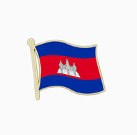 Broches drapeau du Cambodge, best-sellers transfrontaliers, drapeaux de pays du monde, cadeaux commémoratifs les plus vendus pour le commerce extérieur
