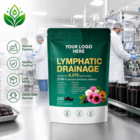 Complément alimentaire botanique 21-en-1 pour le soutien lymphatique, 4275 mg équivalents par portion, 240 gélules molles, sans gluten, sans produits laitiers, non OGM