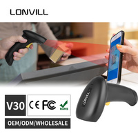 Scanner de codes à barres en ligne en gros Scanner de codes à barres portable sans fil 2D avec support