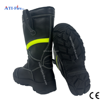Bottes en cuir pour pompiers EN15090, bottes de pompier, équipement de protection contre l'incendie, chaussures de sécurité imperméables, vente en gros directe d'usine