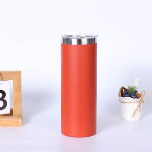 20 OZ <b>Double</b> <b>Wall</b> Vacuum Insulation Water Bottle Coffee <b>Mug</b> Slim Stainless Steel Skinny Tumbler with Seal Lid and Straw - Product Image 6