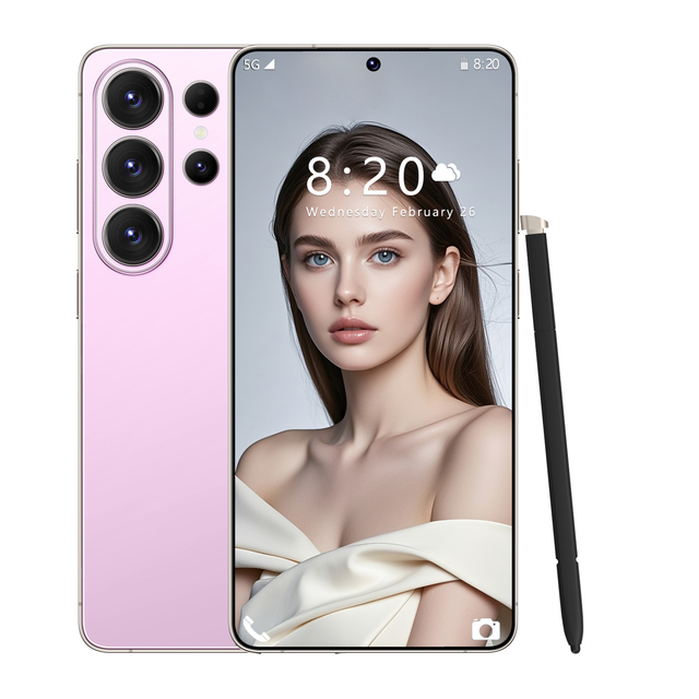7.3 Inch S26 Ultra 16GB+1TB Mobile Smart Phone Low Price Android 15 5G Unlocked Phone S-Pen Dual Core Affordable Smartphone