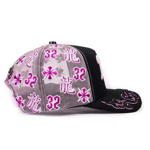 Gorra de Béisbol de Gamuza con Interior de Satén de 5 Paneles y Logo Bordado 3D en Etiqueta Personalizada, Éxito de Ventas 2025, Tito Doble P <span class=keywords><strong>Rosones</strong></span> - Product Image 3