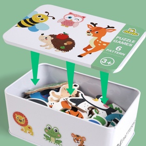 Rompecabezas Educativo Clásico de Animales Grandes y Adorables, Aprendizaje Temprano, Ecológico, No Tóxico, de Cartón, Cognitivo - Product Image 1