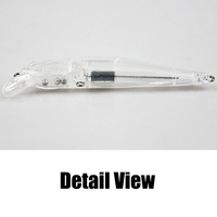 Leurre de pêche minnow en plastique non peint, personnalisé, fabriqué en Chine, pour eau douce, coulant, Raylor 10g 15.5g 100mm 12.5mm.