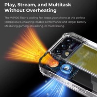 Smartphone robuste Octa Core LTE pour WP100 TITAN Dimensity 7300 5G 33000mAh 66W Lampe de camping 1200 lumens Appareil photo 200MP Android