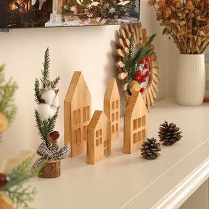<b>Christmas</b> <b>Tree</b> <b>Fences</b> Wooden Picket <b>Fence</b> Thick Xmas <b>Tree</b> <b>Fence</b> Decorations Wood Gate Barrier for Holiday Home Party Decor - Product Image 2