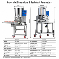 Machine automatique de formage de galettes de hamburger, équipement industriel de transformation de la viande, machine commerciale haute capacité
