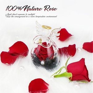 Rosa Eterna en Caja de Cristal con Ángel, Regalo de San Valentín, Flor Preservada en Caja de Regalo, Venta al por Mayor - Product Image 2