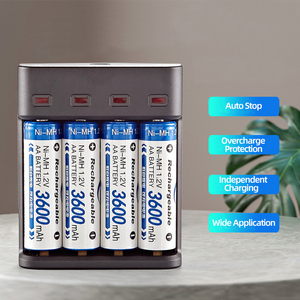 Chất lượng cao 4-bay AA AAA Battery Charger 1.2V Ni-Cd NiMH sạc nhanh 4-slots cho máy tính xách tay & máy ảnh - Product Image 2