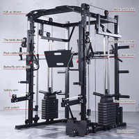 Appareil multifonctionnel pour exercices de gymnastique à domicile Équipement de station multifonction Smith Machine avec pile de poids