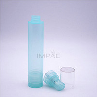 Flacons cosmétiques portables et fins pour crèmes de soin, contenants de 15 ml, 30 ml, 50 ml avec pompe à vide intégrée.