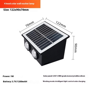 Năng lượng mặt trời Powered Đèn tường cho bên ngoài lên và xuống hàng rào núi Led ngoài trời trang trí đèn chống thấm nước cho hiên nhà, boong, Patio - Product Image 5
