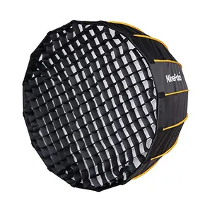 Nicefoto 120cm Parabolic Professional Quick Set-up Deep soft box con griglia e supporto Bowen per Studio LED Light