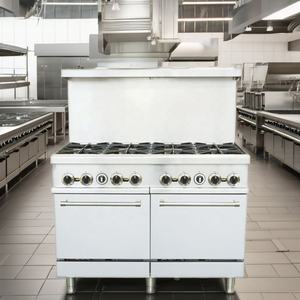 Equipo de cocina comercial para restaurante Cocina de gas de 8 quemadores con horno - Product Image 5