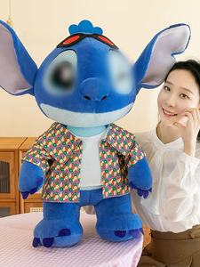 Flower-patterned Blue Monster Plush Toy, Cute Plush Doll Ornament, Suitable for Boys <strong>and</strong> Girls As a Festival Gift - Product Image 2