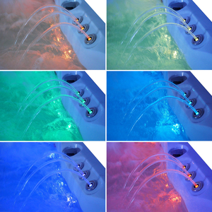 Điều Khiển Máy Tính 3 Người Bồn Tắm Spa Acrylic Whirlpool Jacuzzier Bên Ngoài Đơn Giản Thiết Kế Ngoài Trời Spa Với 25 LED Đầy Màu Sắc Ánh Sáng - Product Image 4