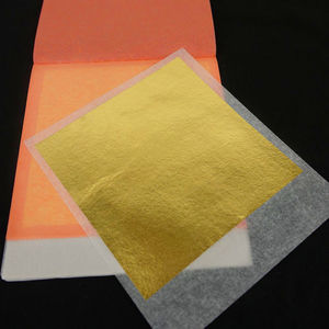 Feuilles <span class=keywords><strong>d</strong></span>'<span class=keywords><strong>or</strong></span> véritable 23 carats pour l'art, 8 x 8 cm, 25 feuilles par carnet, pour dorure, pâtisserie, <span class=keywords><strong>or</strong></span> comestible, <span class=keywords><strong>d</strong></span>écoration de gâteaux - Product Image 3
