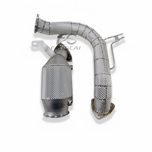 Collecteur d'échappement isolé sur mesure 100/200/300 cellules pour <span class=keywords><strong>Audi</strong></span> <span class=keywords><strong>A5</strong></span> 2.0T B9.5 2021-2024 en acier inoxydable 304 – Amélioration de performance pour conduite sportive - Product Image 2
