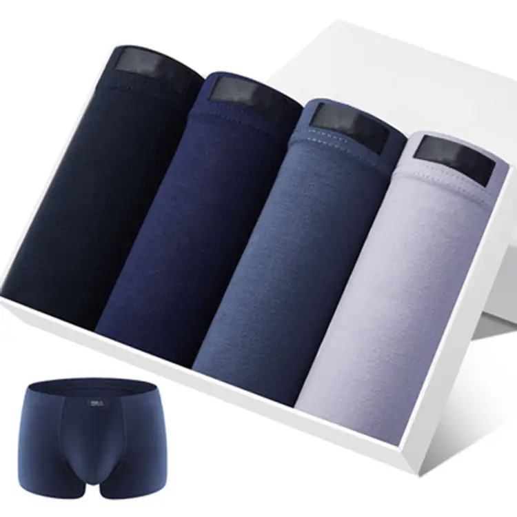 OEM Cotton Panties Herren Unterwäsche Mid-Waist Solid Color Boxer Brief Man für Herren Baumwolle