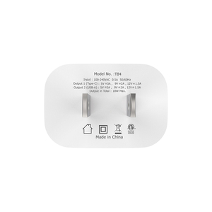 Chargeur mural USB-C <span class=keywords><strong>BON</strong></span> 18W PD & QC3.0 à charge rapide avec matériau PC ignifuge et protection OTP/OVP pour téléphones portables et montres (Royaume-Uni) - Product Image 5