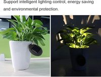 Lampu Taman Tenaga Surya Luar Ruangan Kecil, Pot Bunga Dekorasi LED RGB IP55 Tahan Air, Lampu Lanskap