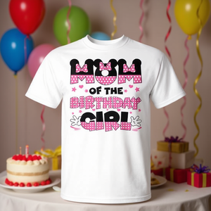 T-shirt de fête assorti pour la famille, pour maman, papa, fille, anniversaire - Design personnalisable promotionnel - Product Image 3