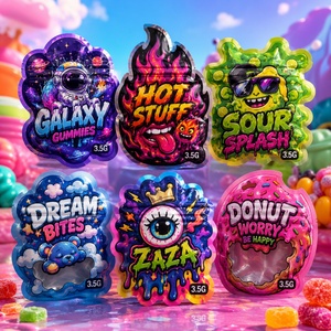 Fábrica OEM ODM, Venta al por Mayor, Bolsa de Mylar Personalizada, Caramelos de Goma con Muchos Sabores de Frutas, 3.5g 7g 14g 28g, Bolsa Doypack, Chicle - Product Image 1