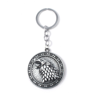 <span class=keywords><strong>Porte</strong></span>-clés avec sigle de la maison de <span class=keywords><strong>Game</strong></span> <span class=keywords><strong>of</strong></span> Thrones, pendentif en alliage de loup et de dragon, ensemble cadeau - Product Image 5