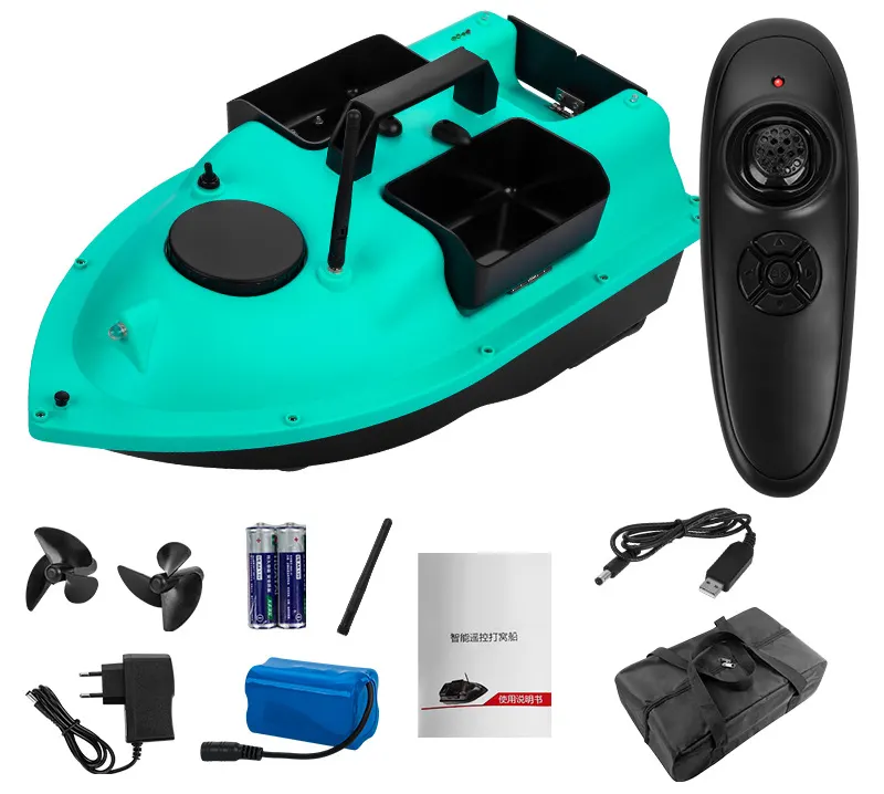 GPS Cố Định Điểm Làm Tổ Sonar Cá RC Bait Boat 500M 3KG Tải Màn Hình LCD Thiết Kế Chống Thấm Nước Tự Động Chỉnh Sửa Yaw RC Thuyền Đánh Cá