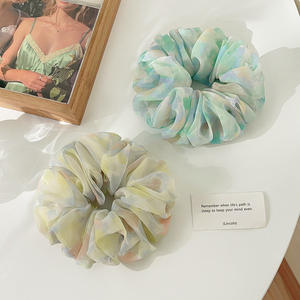 <span class=keywords><strong>PL</strong></span>批发时尚发绳领带弹力发带欧根纱花可爱大发圈配饰女女孩 - Product Image 2