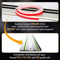 Bande de remplacement de bord FS-SP 5000 pour ruban de protection contre les débris, adaptée aux guides du système de scie à rail Festool.