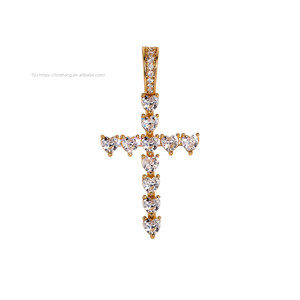 Copper Sporty Heart-Shaped <b>Cross</b> Pendant Simple Fashionable Accessory Men Women Versatile <b>Chain</b> Live - Product Image 5