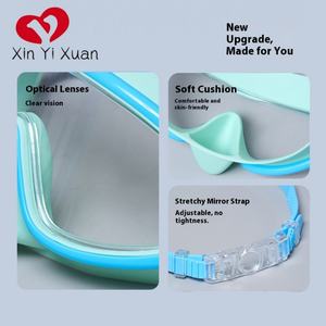Lunettes de natation pour enfants, grande monture, anti-buée, masque en silicone électro-plaqué, lentilles en PC, modèle Xf600 - Product Image 4
