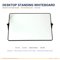 Tableau blanc de bureau sur pied 30x21 42x30cm, vente en gros uniquement, fabriqué en MDF de haute qualité pour la maison, l'école et le bureau