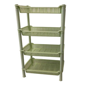 Estante de Almacenamiento de Plástico de 4 Niveles, Multifuncional, para Cocina y Baño, con Drenaje, Ensamblable - Product Image 5