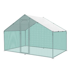 3เมตรช่วงเหล็กชุบสังกะสีไก่วิ่งกรงโลหะไก่บ้าน - Product Image 1