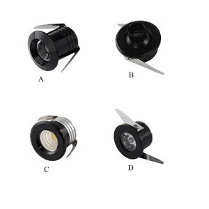 높은 전원 1W 3W COB 220V Recessed 천장 캐비닛 라이트 컷 아웃 23mm 28mm Led 미니 통