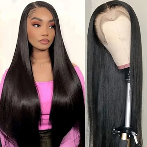 Perruques lisses MEILASI avec dentelle <span class=keywords><strong>frontale</strong></span> pour femmes noires, perruque <span class=keywords><strong>frontale</strong></span> HD transparente 13x4 avec cheveux naturels de bébé pour femme noire - Product Image 2