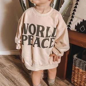 Vêtements pour nouveau-nés, nourrissons et tout-petits, printemps-automne, vêtements décontractés, imprimé lettres, manches longues, col rond, sweat-shirt en coton pour garçons - Product Image 6