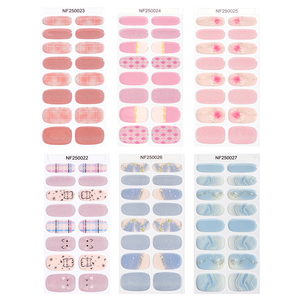 Nuove Strisce di Gel per Unghie Semi-Polimerizzate alla Moda con Effetto Acquerello Lucido, Onde Oceaniche e Aurora, Ecologiche e Non Tossiche, per Nail Art con French Tip - Product Image 4
